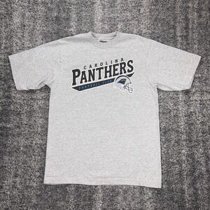 Carolina Panthers 2005 Reebok Mens Medium Gray Cotton Blend NFL Football T-Shirt